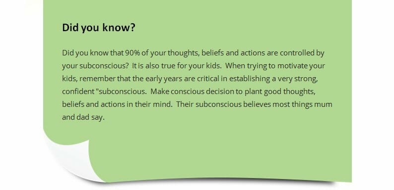 Did You Know Block from the Motivating Kids parenting book